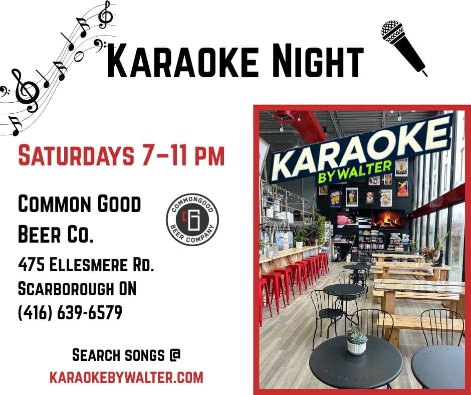 Karaoke Night at Common Good Beer Co. – Saturdays 7–11 PM
